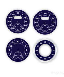 For Porsche Sport Chrono: Gauge Face – OPTIONS (Clock, Stopwatch, Compass) – Dark Blue