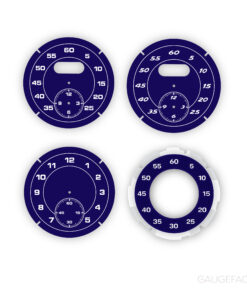 For Porsche Sport Chrono: Gauge Face – OPTIONS (Clock, Stopwatch, Compass) – Midnight Blue