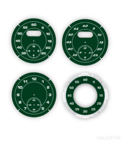 For Porsche Sport Chrono: Gauge Face – OPTIONS (Clock, Stopwatch, Compass) – Dark Green
