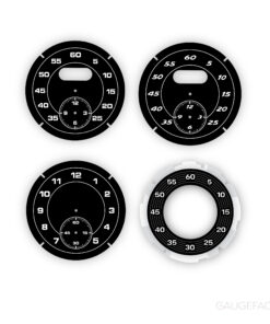 For Porsche Sport Chrono: Gauge Face – OPTIONS (Clock, Stopwatch, Compass) – Black