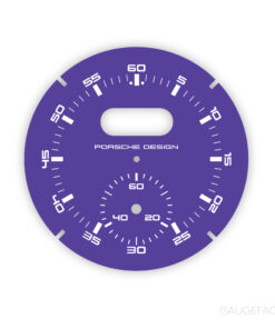 For Porsche Dashboard Clock: Sport Chrono Gauge Face - Porsche Design Subsecond Chronograph - Ultraviolet