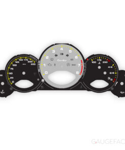 Porsche 911 997.1 Turbo Instrument Gauge Faces Set – MT – US – Black / Grey