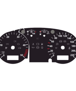 For (1990–1998) Volkswagen Transporter T4 Diesel 1.9D/TD & 2.4D Gauge Face – 220 km/h – Black