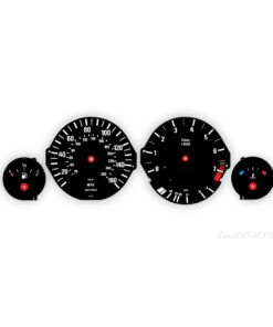 Custom Order: BMW E34 Gauge Faces - Custom Modification - Black