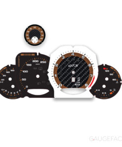 Custom Order: For Porsche 958 Cayenne GTS: Gauge Faces – EU – Carbon Fibre Design – AT