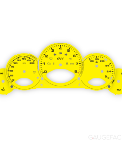 Custom Order: CP: For Porsche 911 997 (Gen 1): Gauge Faces – US – MT – Racing Yellow