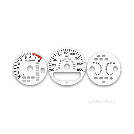 Acura CL Type-S (2001-2003) – Gauge Faces – White - Gauge Faces