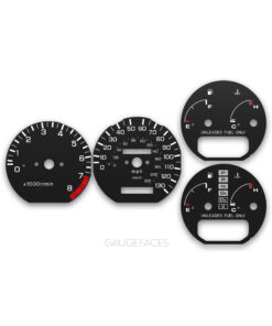 Acura Integra RS LS (1988-1989) – Gauge Faces – Black