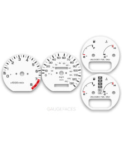 Acura Integra RS LS (1988-1989) – Gauge Faces – White