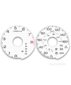 Acura TSX (2004-2005) – Gauge Faces – White