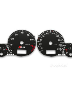 Audi A8 S8 D2 (1994-2002) – 8000 RPM – 300 KM/H – Gauge Faces – Black