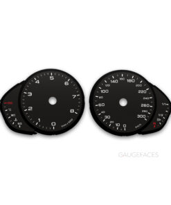 Audi A8 S8 D4 (2010-2015) – 8000 RPM – 300 KM/H – Gauge Faces – Black