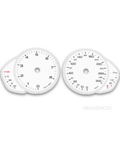 Audi A8 S8 D4 (2010-2015) – 8000 RPM – 300 KM/H – Gauge Faces – White
