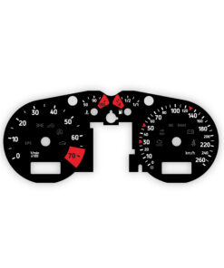 Audi TT (1998-2006, 8N, 1 Gen) Gauge Face – Black