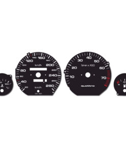 Audi A100 / A6 C4 Gauge Faces – 8000 RPM – 280 KM/H  – Black