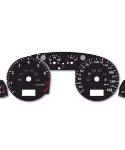 Audi A4 Gauge Faces – 8000 RPM – 260 KM/H  – Black