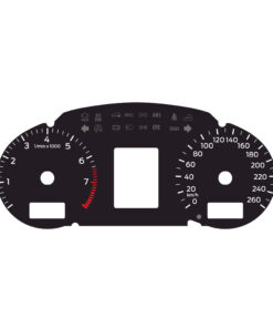 Audi A4 Gauge Faces – 8000 RPM – 260 KM/H  – Black