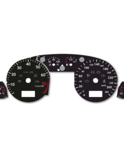 Audi S4 Gauge Faces – 8000 RPM – 280 KM/H – Black