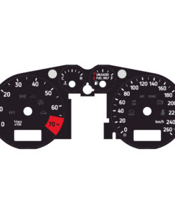 Audi TT Gauge Faces – 7000 RPM – 260 KM/H – Black