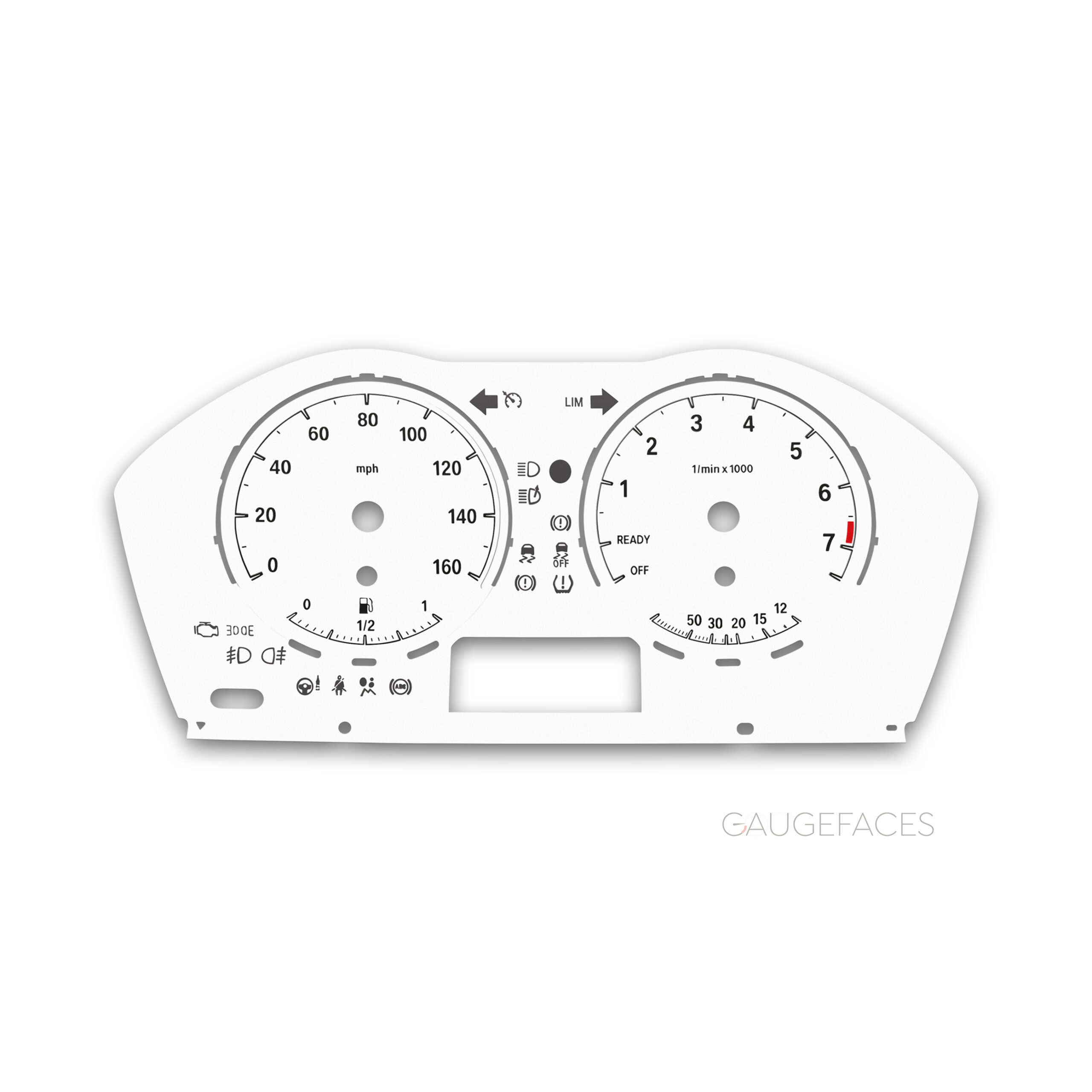 BMW-2-Series-Coupe-F23-gauge-face-custom-replacement-dials-White-Solid