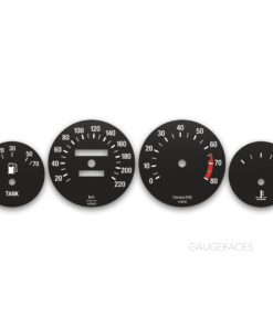 BMW 5 Series E12 (1972-1981) – 8000 RPM – 220 KMH – Gauge Faces – Black