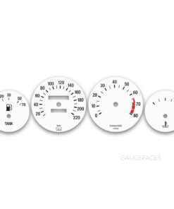 BMW 5 Series E12 (1972-1981) – 8000 RPM – 220 KMH – Gauge Faces – White