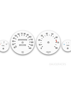 BMW 5 Series E12 (1972-1981) – 8000 RPM – 140 MPH – Gauge Faces – White