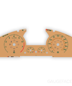 Bentley Continental GT / GTC 2012-18 Instrument Gauge Faces – 200 MPH / 340 KM/H – Beige with Dark Green lettering