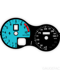 Ferrari 360 Challenge Stradale (Type F131) Gauge Face - OPTIONS - Black / Blue