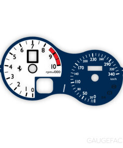Ferrari 360 Challenge Stradale (Type F131) Gauge Face - OPTIONS - Dark Blue / White