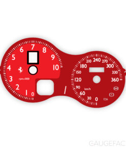 Ferrari F360 F430 (Type F131) Gauge Face - F430 Spider Look - OPTIONS - Red