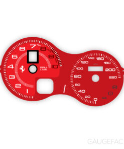 Ferrari F360 F430 (Type F131) Gauge Face - Modern Look - OPTIONS - Red
