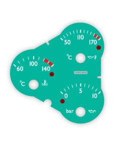 Ferrari F360 F430 (Type F131) Temperature / Pressure Gauge Face - Spider Look - Petronas Green - OPTIONS