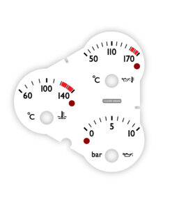 Ferrari F360 F430 (Type F131) Temperature / Pressure Gauge Face - OPTIONS - Spider Look - White
