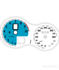 Ferrari F360 F430 (Type F131) Gauge Faces Set - OPTIONS - White / Blue