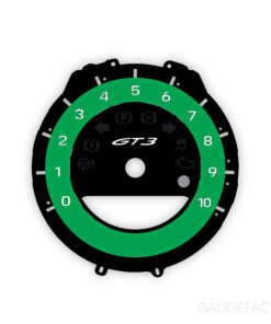 For Porsche 911 (992) GT3: Gauge Face Tachometer – Green