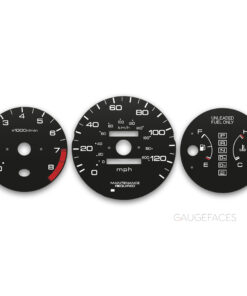 Honda Civic EK Si EM1 (1996-2000) – Gauge Faces – Black