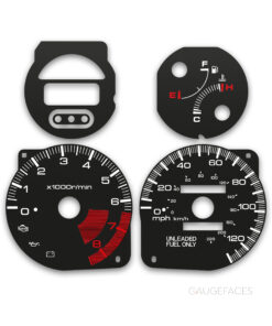 Honda Civic del Sol (1993-1997) – Gauge Faces – Black