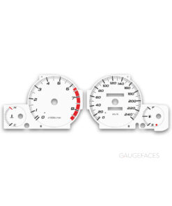 Honda Prelude V BB5, BB6, BB7, BB8, BB9 (1996–2001) – Gauge Faces – White