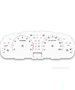 Hyundai Elantra III XD (2000-2006) – Gauge Faces – White