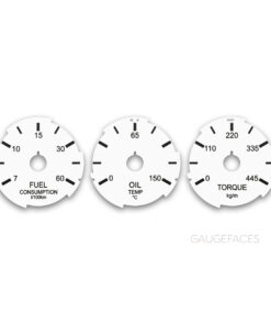 Hyundai Genesis Coupe (2008-2016) – Replacement additional indicators fuel, turbo, oil, torque – White