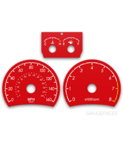 Hyundai Tiburon Coupe Tuscani (2007-2008) – Gauge Faces – Red