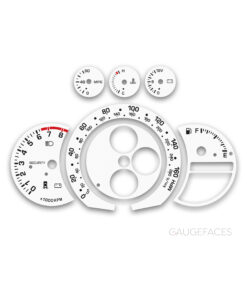 Toyota Altezza XE10 1998–2005 Gauge Faces - White
