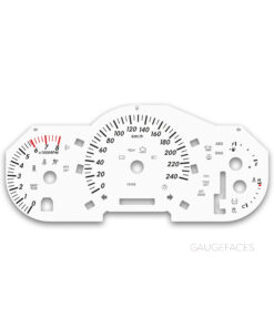 Lexus RX330 (2003-2006) – Gauge Faces – White