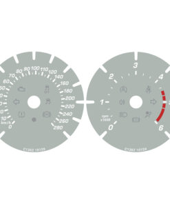 For (2013-2023) Maserati Quattroporte Gauge Face – 280 km/h – Silver