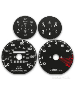Mazda RX7 (1984-1985) – Gauge Faces – Black