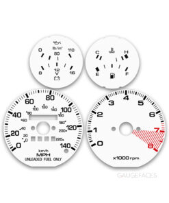 Mazda RX7 (1984-1985) – Gauge Faces – White