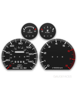 Custom Gauge Face for Mazda MX-6 - Black
