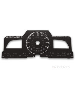 Custom Gauge Face for Mazda Mazda 3 - Black