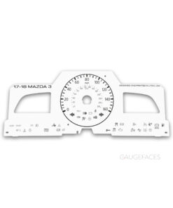 Custom Gauge Face for Mazda Mazda 3 - White